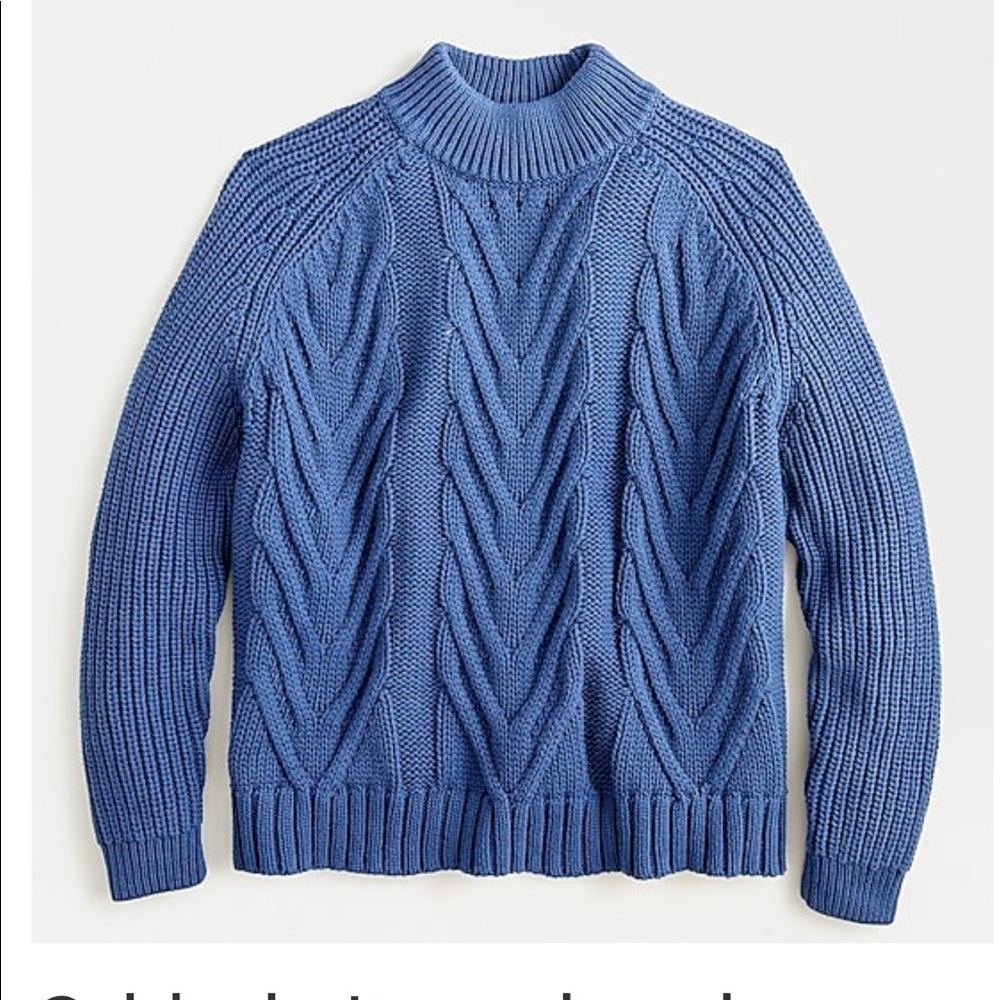 New- J Crew Cable Cotton Pullover Sweater Small
